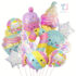 13-piece foil and latex balloons set with confetti Candy Party