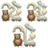 6-piece foil balloon set Bear Adventure