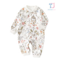 Romper with delicate print and snap button fastening Dreamy Botanica