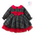 Checked dress with peter pan collar and bow Tartan Belle