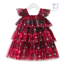 Festive dress with a rich skirt and multiple stars Midnight Glimmer