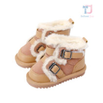 Premium apres-ski boots from genuine leather with warm filling and velcro fastening Winter Warmth