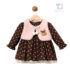 2-piece long-sleeve dress and plush cape set Sweet Cocoa Bunny