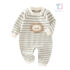 Romper with striped pattern, 3d element and snap fastening LeoLay