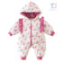 Premium eskimo suit with floral pattern and added hood and ruffles Sweet Flora