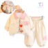 3-piece jacket with classic collar, 3d elements, blouse and trousers set Mini Kitty Vanilla