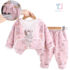 3-piece sports set of hooded sweatshirt with ruffles, blouse and trousers Cherry Ballerina Pink