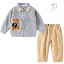 2-piece vest with attached shirt and trousers set Academy Teddy Grey