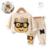 2-piece padded set with plush appliqués and 3d elements Bear Glasses