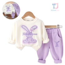 2-piece set with eye-catching embroidery and 3D element Bloo Bloom Lilac