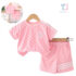 2-piece set with sports trims Bold B Pink