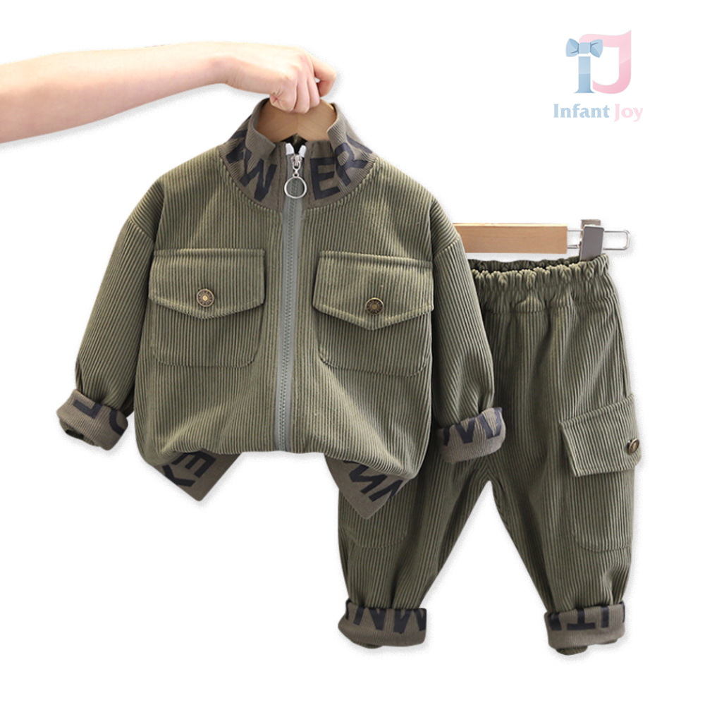 2-piece denim set with decorative cuffs Brave Boy