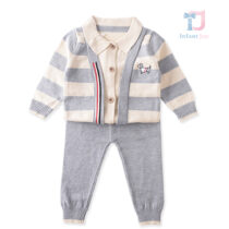 2-piece vest and trousers knitted set with attached shirt Classy Puppy