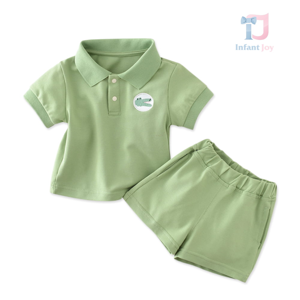 Kétrészes szett klasszikus gallérral Croco Couture Green
