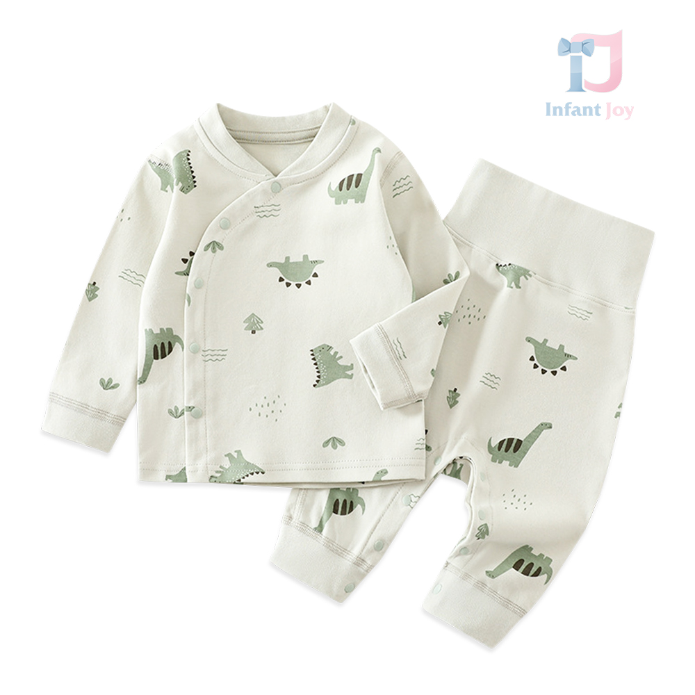 2-piece wrap-style blouse and trousers set with snap fastening Dino On Walk