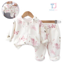 Αθλητικό σετ 2 τεμαχίων με κουκούλα και εφέ tie-dye Ethereal Butterfly