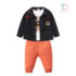 3-piece checked shirt, printed top and trousers set Grizzly Bears
