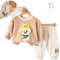 2-piece blouse/sweatshirt with large applique and cargo trousers Hi Popo