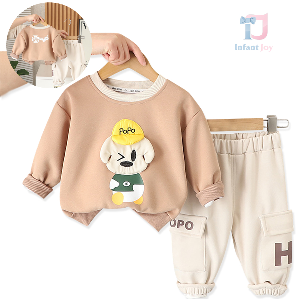2-piece blouse/sweatshirt with large applique and cargo trousers Hi Popo