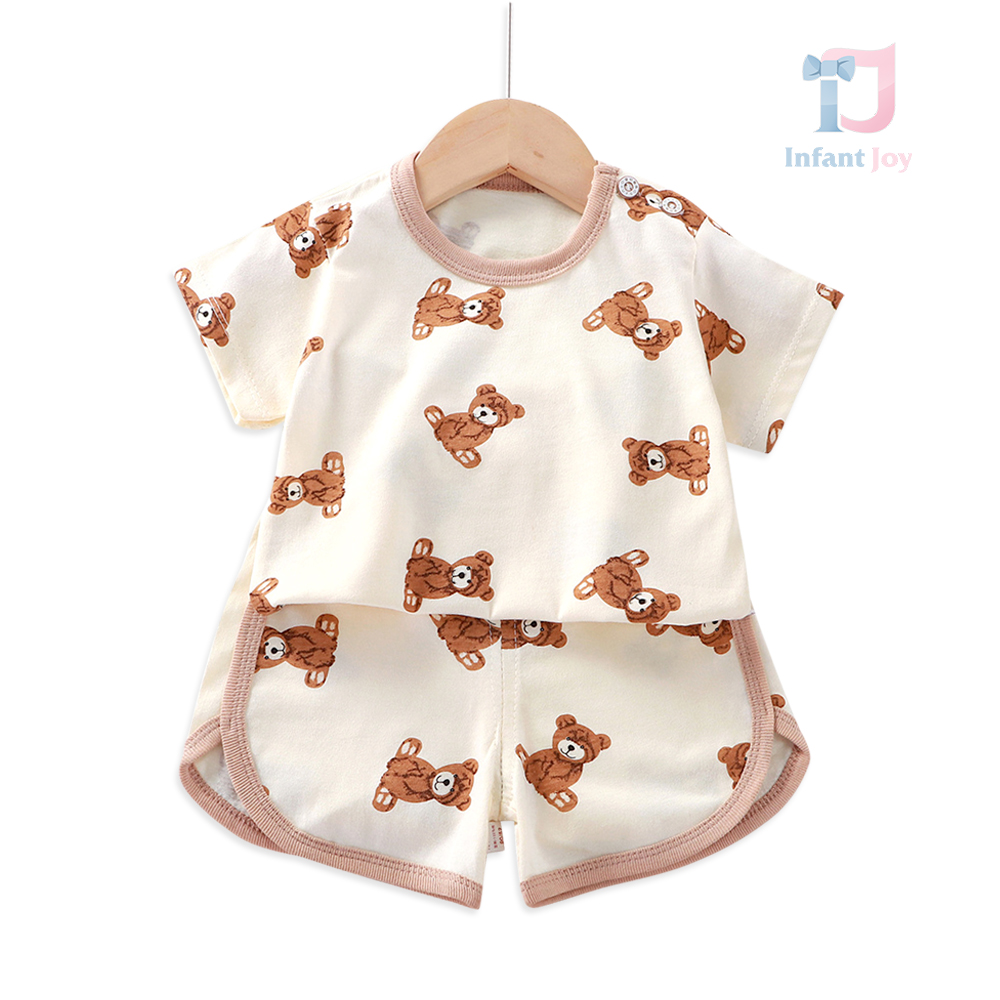 2-piece t-shirt and shorts set with printed elements Honey Bear Mood