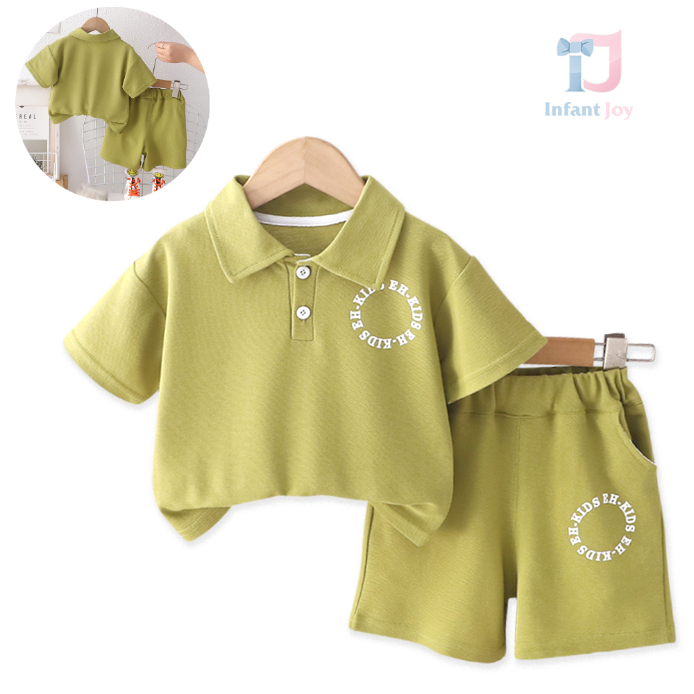 2-piece set with classic collar Kids Green