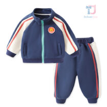 2-piece sports set of high-collar sweatshirt with emblem and trousers Lil Lion Navy