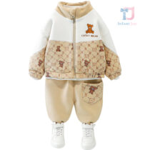 2-częściowy komplet polarowy z wysokim kołnierzem Lucky Bear