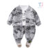 3-piece sports set of bomber, t-shirt and trousers with graffiti pattern Monster Frog
