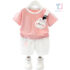2-piece set with added 3d elements Pink Bunny Wink