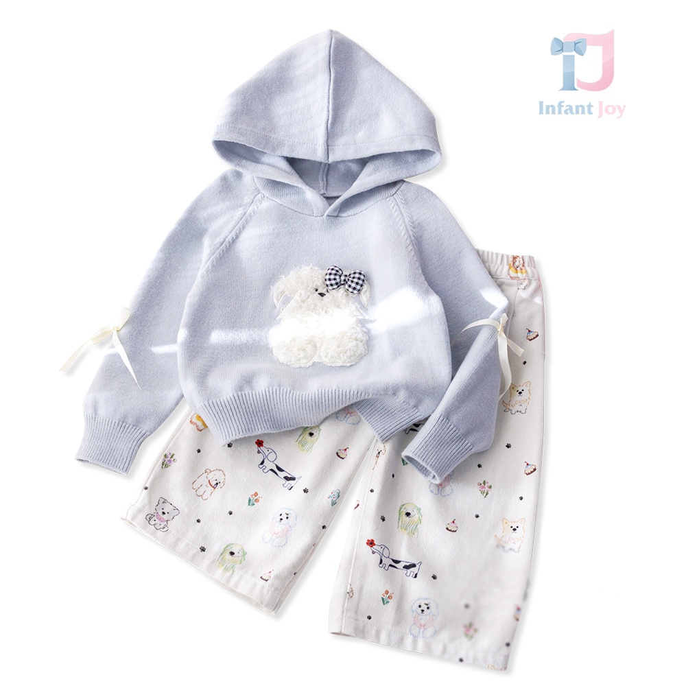 2-piece hooded sweater with 3d elements and trousers set Pup Muse