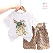 2-piece set with printed design Rabbit Boy