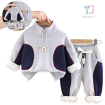 2-piece padded sports sweatshirt with half zip and trousers set S Line