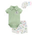 3-piece bodysuit with classic collar, shorts and cap Dino Dance