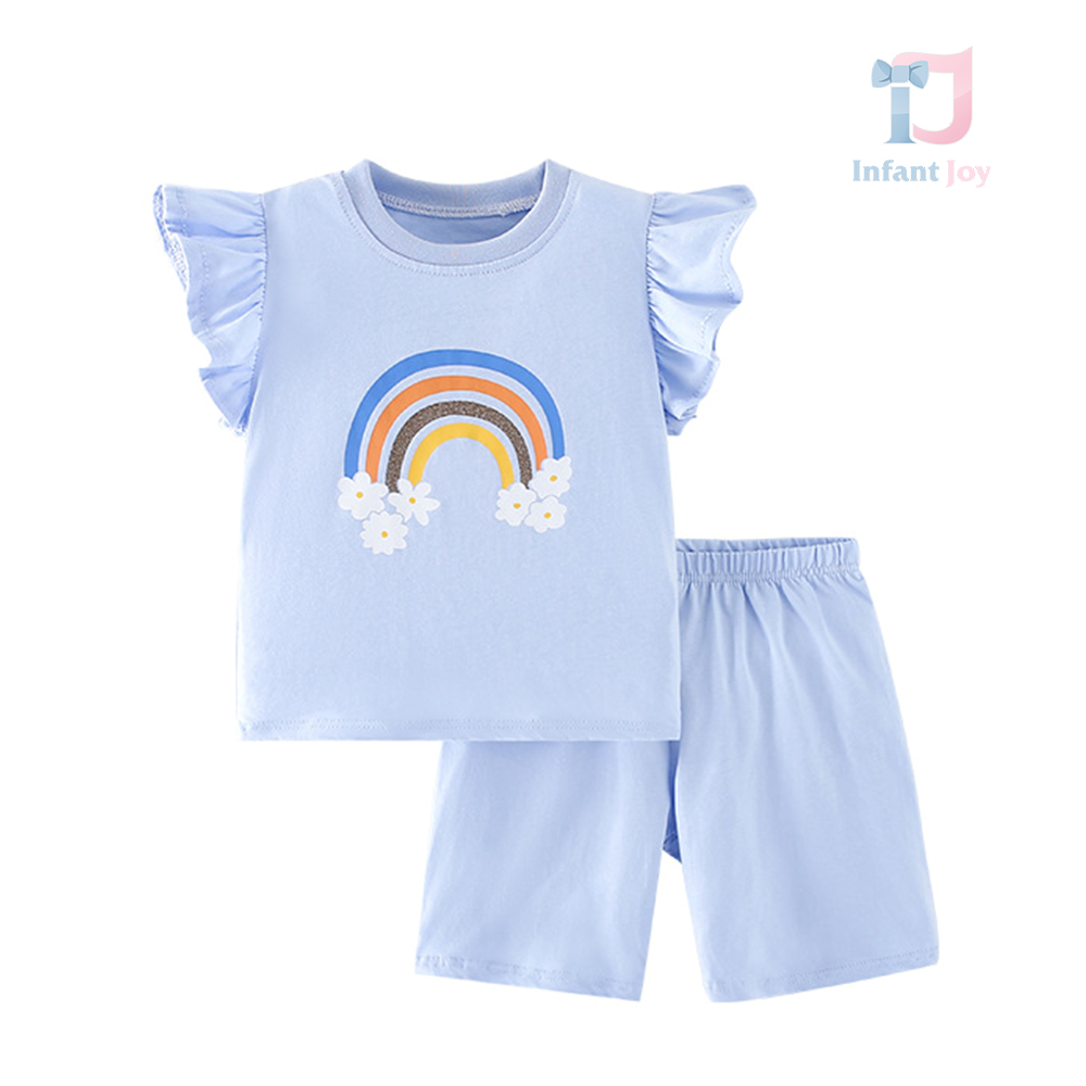 2-piece set with shoulder ruffles Sky Pastel Arc