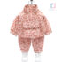 2-piece sporty set with modern bomber and high collar Skypink Leopard