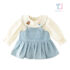 2-piece denim pinafore dress and shirt set Sugar & Sky