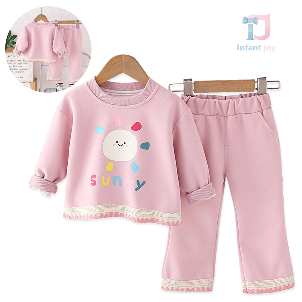 2-piece blouse/sweatshirt and trousers set with printed elements Sunny Day