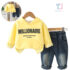 2-piece hoodie sweatshirt and denim trousers set The Millionaire