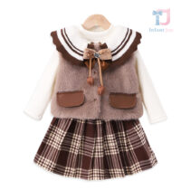 3-piece padded elegant vest, blouse and pleated skirt set Tiny Marquise