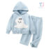 2-piece premium knitted set with hooded sweatshirt, plush appliqué and trousers Tiny Pup