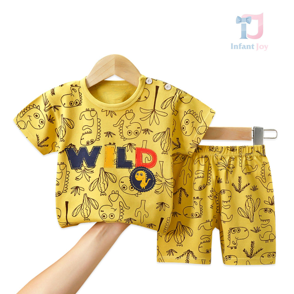 2-piece cotton set with buttons Wild Dino