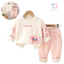 2-piece padded sporty sweatshirt/top and trousers set Winter Butterfly