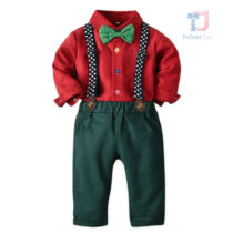 3-piece official christmas set with bow tie and suspenders Christmas Color Dots