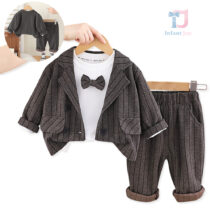 3-piece formal jacket, blouse with attached bow tie and trousers set Mini Legacy