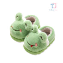 Fluffy home slippers Frog Puff