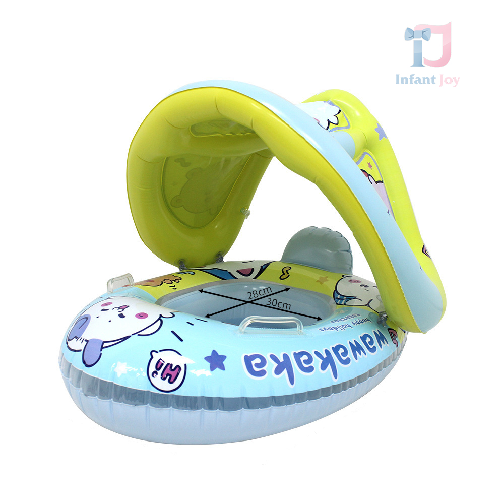Children's swimming ring with handles, seat and canopy Poke Magic