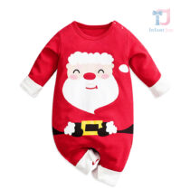 Christmas romper with large print Jolly Santa
