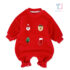 Christmas fleece romper with plush appliqués Holiday Babe