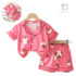 2-piece satin pajama set Bear Cyclamen