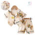 2-piece satin pajama set Bears Beige